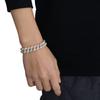 15 mm 18K Gold Plated Hip Hop Style Colorful Bubble Cuban Chain Bracelet Iced Zircon Made Brass-for Anniversary Gift