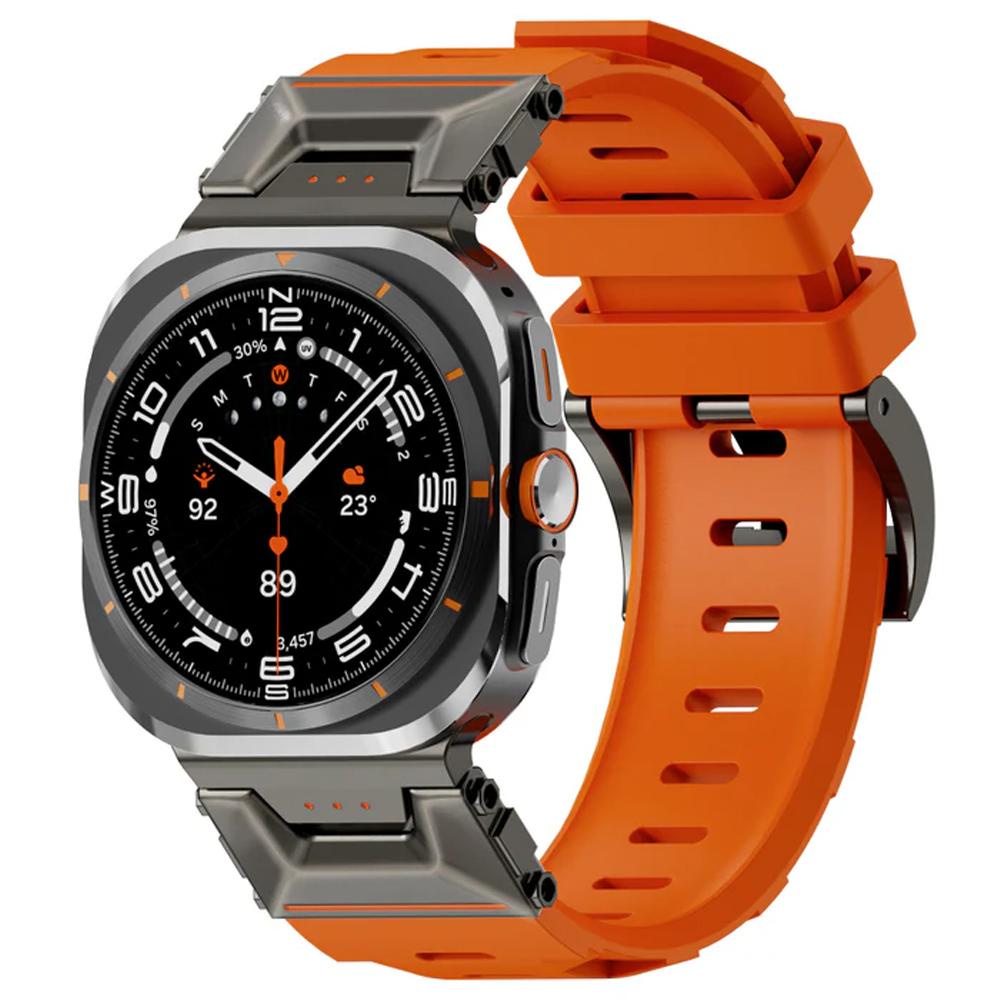 Silicone Sport Band for Samsung Galaxy Watch Ultra 47mm 2025 Stainless Steel Metal Bracelet for SAMSUNG GALAXY ULTRA 47MM Correa