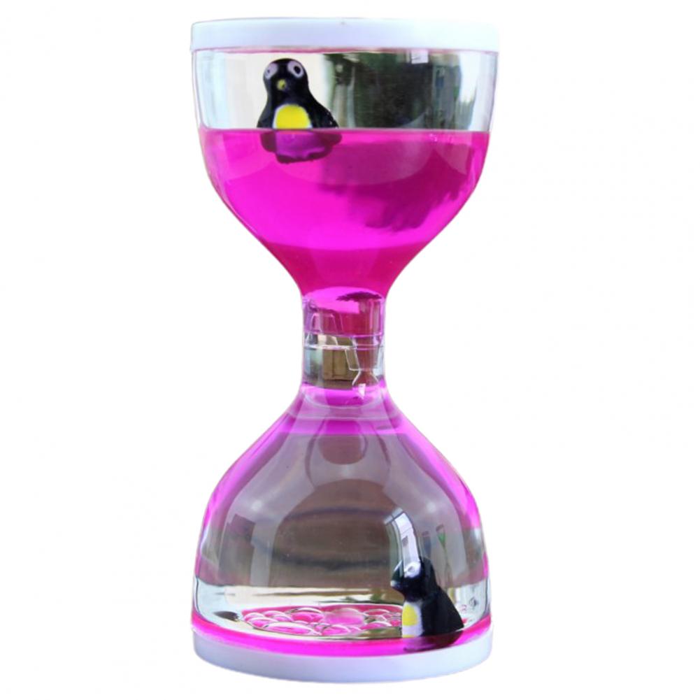 

Creativity Oil Drop Hourglass Craft Ornament with Animal Large Cup Drop Funnel Dynamic Oil Leakage Toy Gift Student Shop Gifts розовый