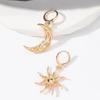 Stainless Steel Earrings Bohemian Sun Moon Totem Pendant New Senior Statement Temperament Dangle Earrings For Women Jewelry Gift