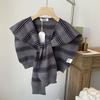 Classic Stripe Scarf Cloak Fake Collar Wraps Fashion Men Knitted Shawl  Clothes Decoration