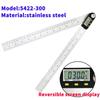 SHANHR 200mm/300 mm Digital Meter Angle Inclinometer Angle Digital Ruler Electron Goniometer Protractor Angle Finder