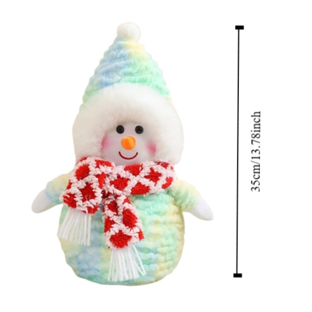 35cm Santa Claus Plush Toys Cartoon Snowman Stuffed Dolls Scarf Snowman Plush Toy  Home Decoration
