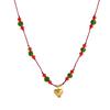 Fashionable temperament niche colorful heart shaped bead DIY pendant necklace for women