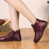 Damen Baumwollschuhe mit Fleece Flach und Rutschfest Omas Baumwollstiefel Kurze Stiefel