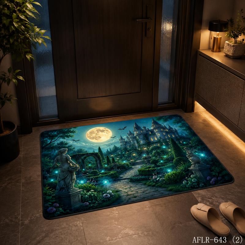 Halloween Floor Mat Non Slip Absorbent Bathroom Mat Festive Indoor Decor Rug Home
