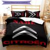 3pcs Custom Name Citroen logo Bedding Set Duvet Cover Closure Includes 1 Duvet Cover & 2 Pillowcases for All Seasons Bedroom Decor