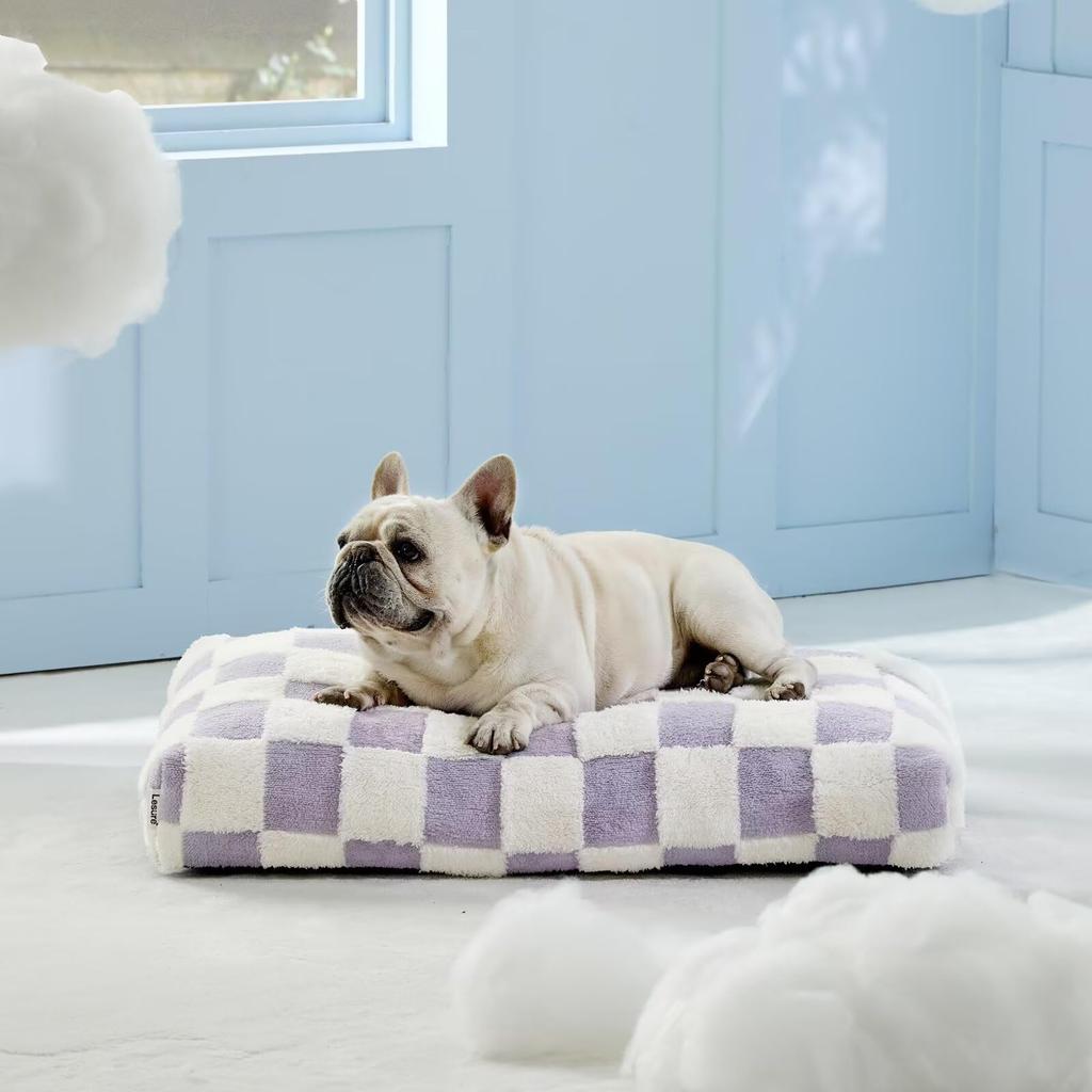 Lesure Dog Pet Pet Cat Foam Removable Easy to Stylish Pet Bed, Bed, Cushion, Bed, Waterproof, High-Resilience Filling, Cover, Non-Slip, Clean, Fluffy,