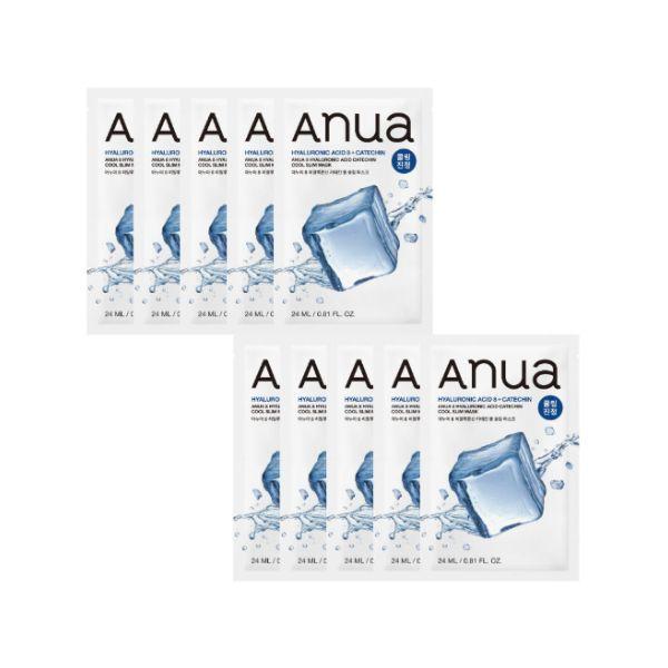 ANUA Hyaluronic Acid Catechin Cool Slim Mask 10ea