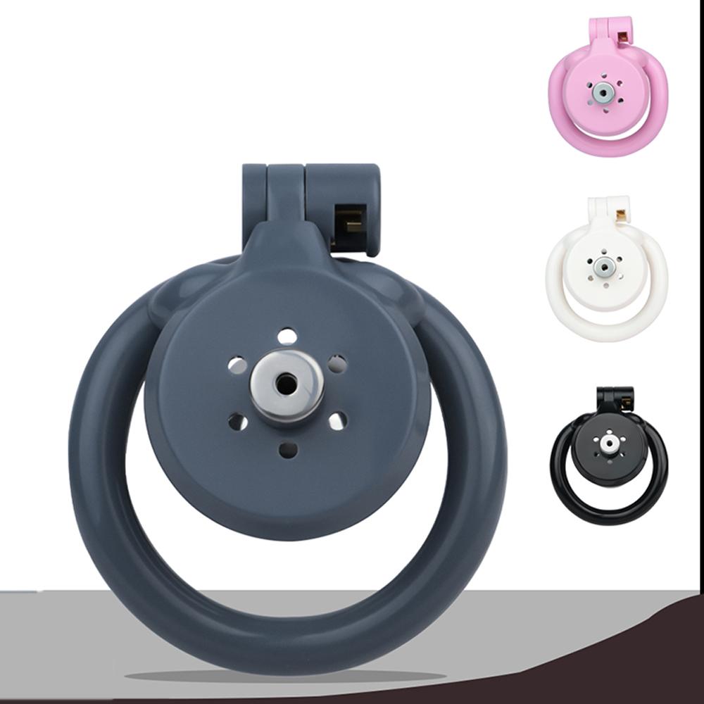 FRRK Hollow Resin Male Chastity Cage Lockable Cock Cage BDSM Penis Restraint Device for Masturbation & Bondage Play