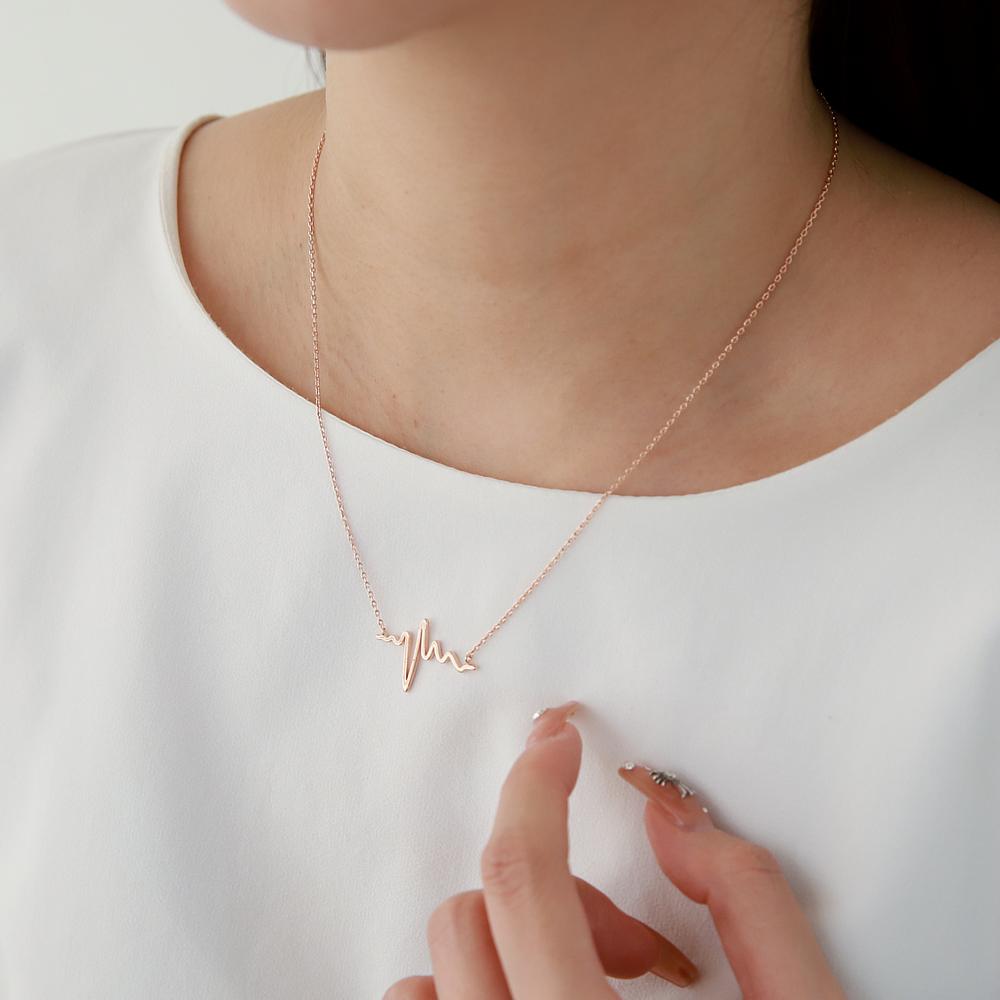 Monograph Heartbeat Necklace Mgnl0354 14K Gold Plated