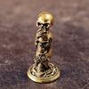 Mysterious Skull Brass Figurine Halloween Theme Decoration for Teas Table Bookshelf Brass Materials Ornament