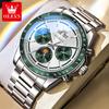 OLEVS 6756 Original Automatic Mechanical Watches Top Luxury Brand Stainless Steel Moon Phase Calendar Luxury Business Man Watch