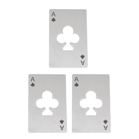 2/3Pcs Poker Card Bottle Opener Heavy Duty Stainless Steel Spade A Manual Beer Bottle Can Opening Tool Kitchen Gadget Seniors Arthritis Chef Gift