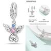Copper Metal Peace Dove Hope Angel Heart Shaped Guardian Pendant Bead Component Charm Bead Components Bead Components Compatible With 4mm Aperture