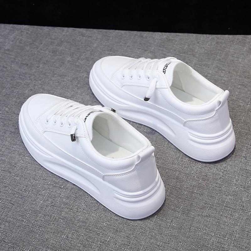 Little White Shoes Spring and Autumn Sneakers All-match Sports Comfortable Plus Velvet White Shoes