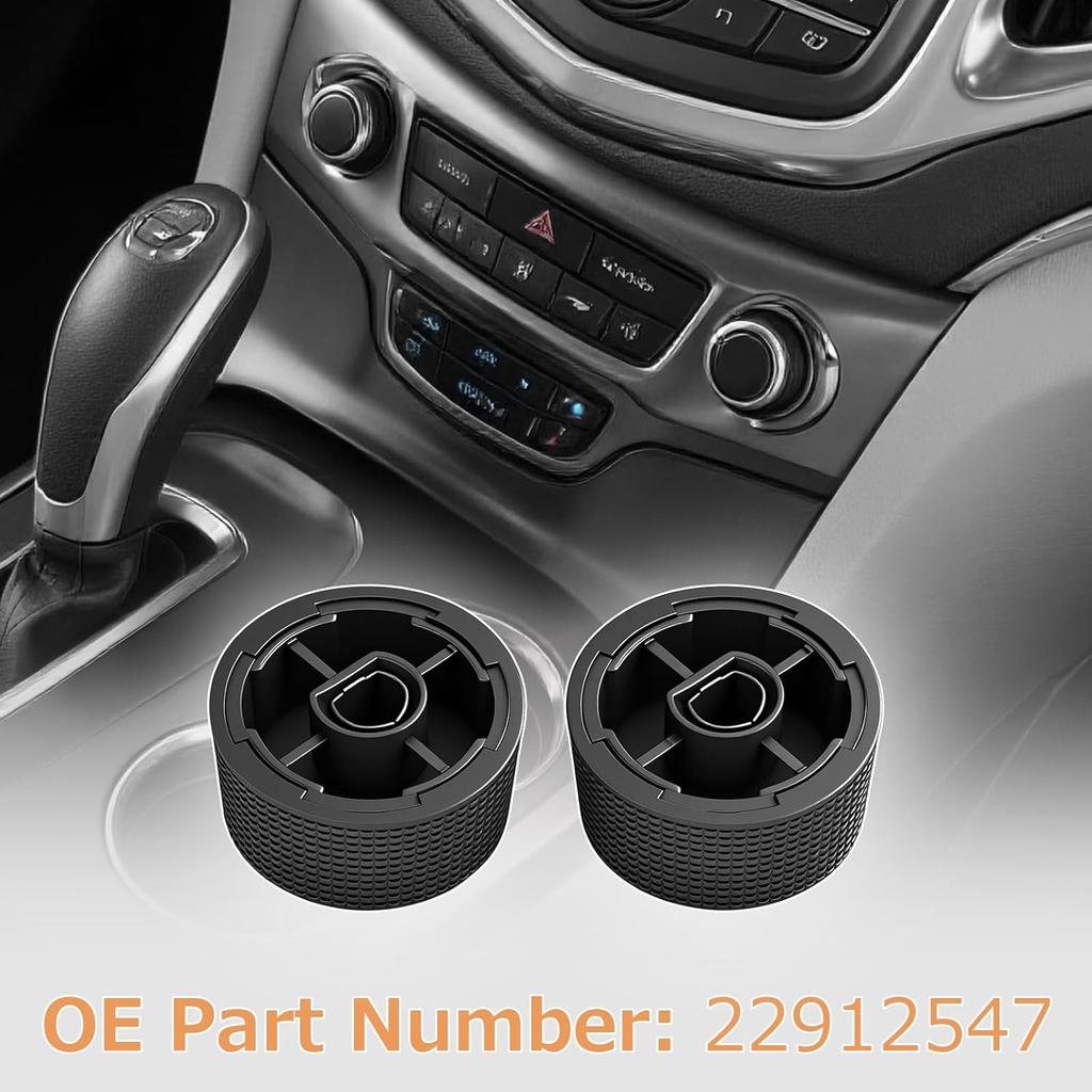 2PC Rear Radio Audio Volume Control Knobs Dial Tuner Radio Stereo Knobs for Compatible with 2007-2013 Chevy Suburban Silverado 1500 2500 Sierra Yukon