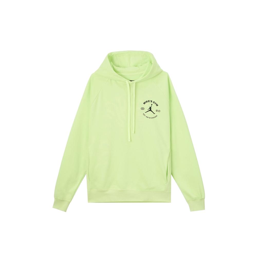 Jordan Solid Color Hoodie with Logo Print & Drawstring Men Tops Light-Lemon DV1291-383