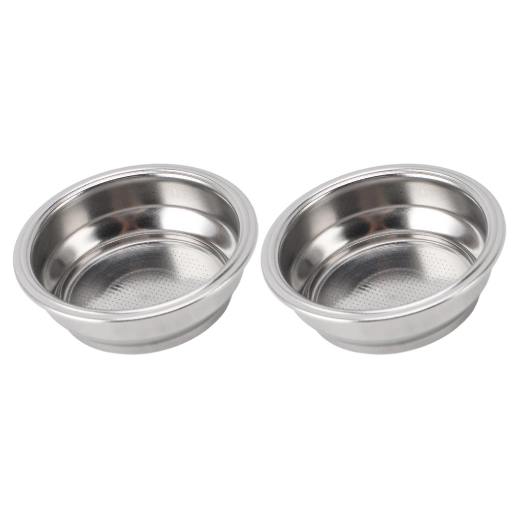 2 ks Nerezový košík do portafilteru 58mm Dvouvrstvý 2šálkový Filtrační košík do portafilteru pro Portaf