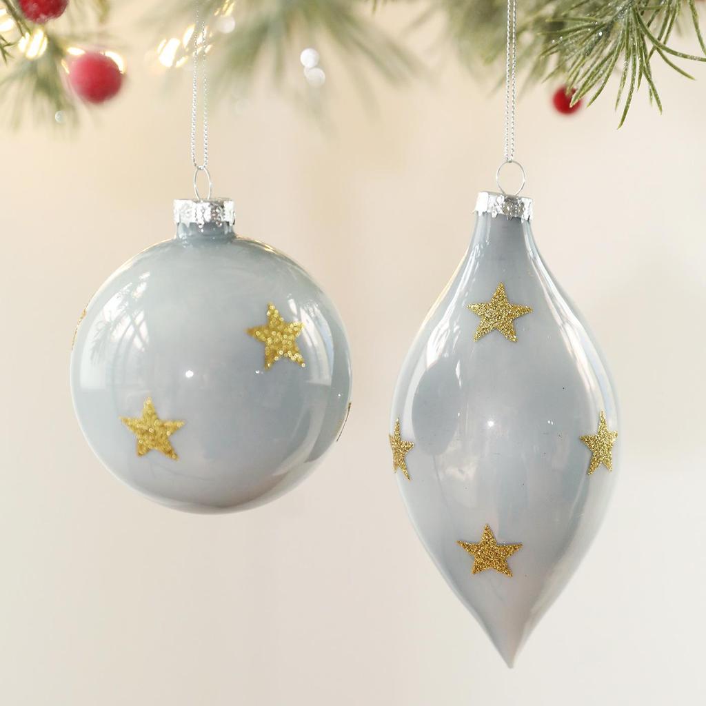 Multicolor Irregular Glass Onion Drop Christmas Tree Ornament