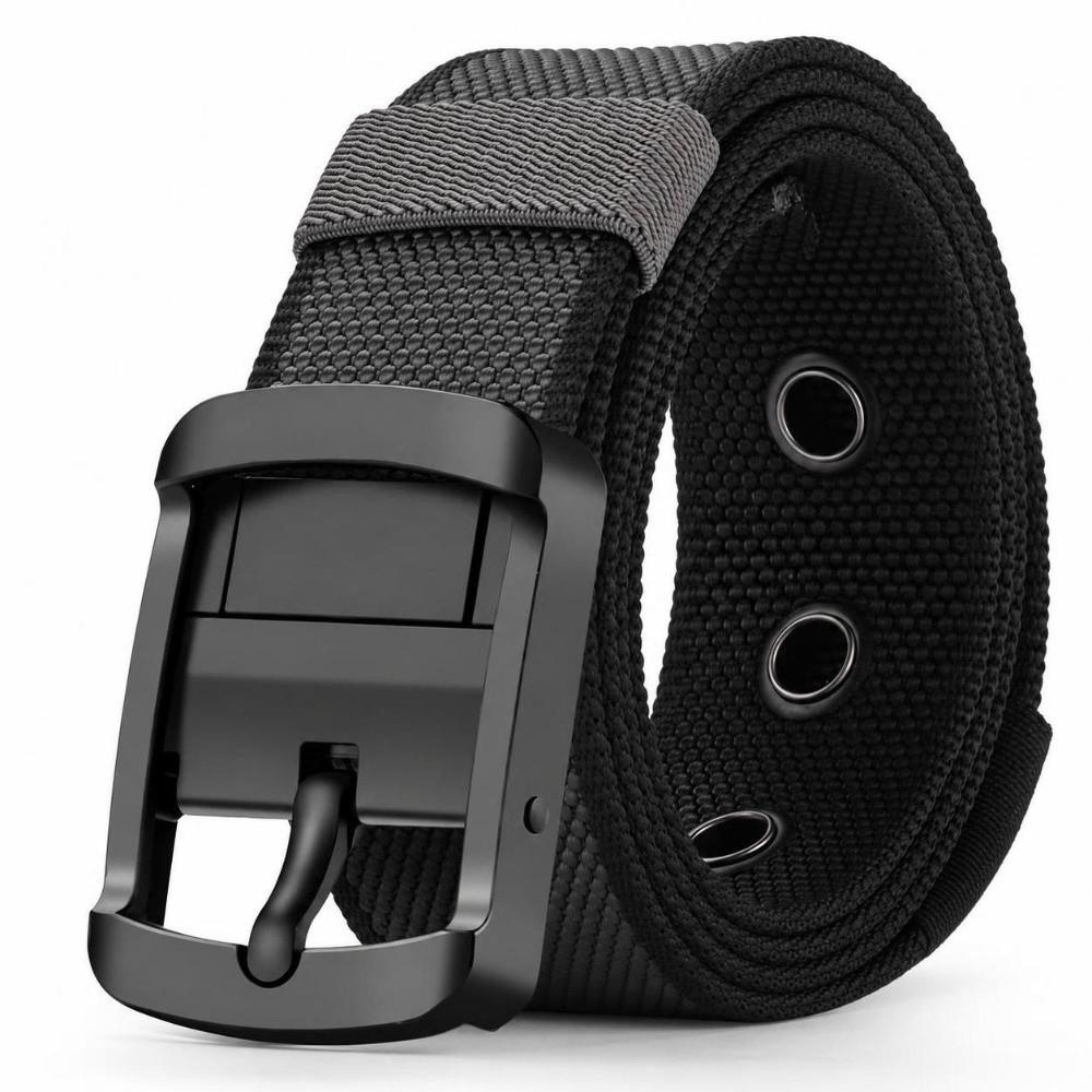 Double Sided Nylon Waist Belt 120cm Length Casual Trouser Belt Unisex Belt For Daily Casual Wear