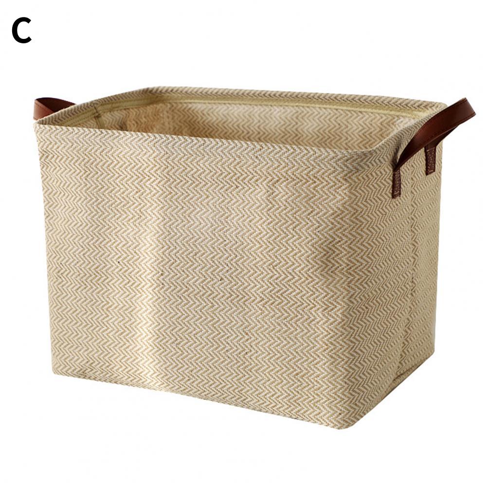 Foldable Storage Basket Decorative Dense Stitches Fabric Dirty Clothes Basket for Laundry Simple Wardrobe Storage Basket