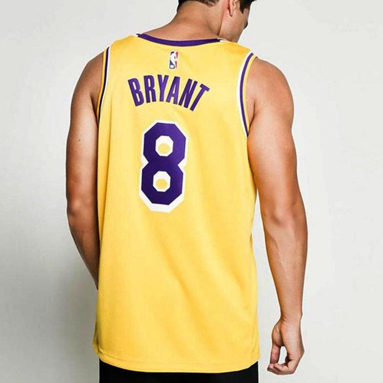 Nike NBA Los Angeles Lakers Icon Edition Kobe Bryant Swingman Jersey Amarillo/Purple/White Men Streetwear AV1229-728