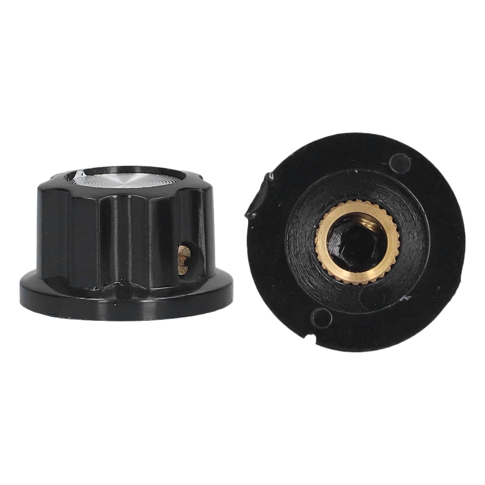 

50Pcs Potentiometer Knob Engineering Plastic Brass Core Control Knobs Replacement 20mm BEMA02