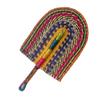 Colorful Striped Patterns Hand Braided Fan Vintage Cattail Fan Decorative Handheld Fans  Outdoor