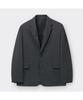Customellow Gray Loose Fit Wrinkle Setup Jacket Cwjam26422Gyx