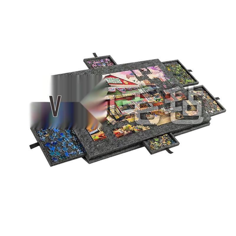 Portable Puzzle Felt Board with Stand and Cover