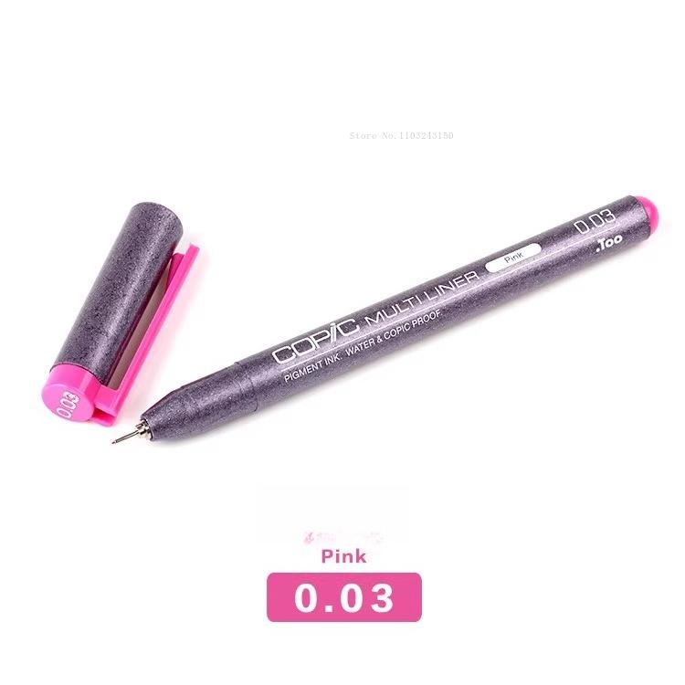 Japanese Colored Hook Line Pen Waterproof Art Supplies Anime Architectural Design Ink Tube Drawing Pen Watercolor Outline Marker