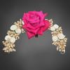 ANVIK Fancy Party Bridal Wedding Fabric/Artificial Rose Flower Bun Juda Hair Gajra for Women Flower Floral Hair Accessories for Women Veni for Hair