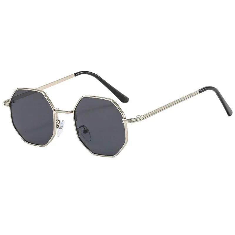 Versatile Advanced Metal Polygonal Sunglasses Outdoor Driving Beach Travel UV Protection Street Photography Shades Eyeglasses