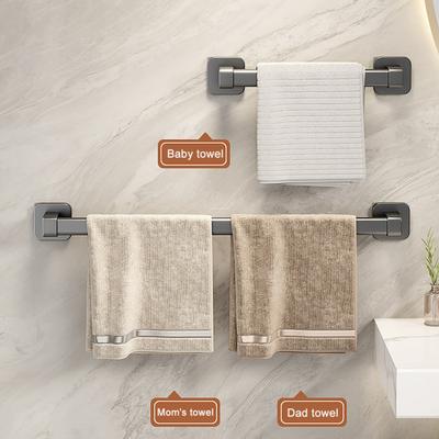 Samolepicí věšák na ručníky Tyč na ručníky Pevný Nosnost Snadná Instalace Nástěnný Věšák na Ručníky do Koupelny