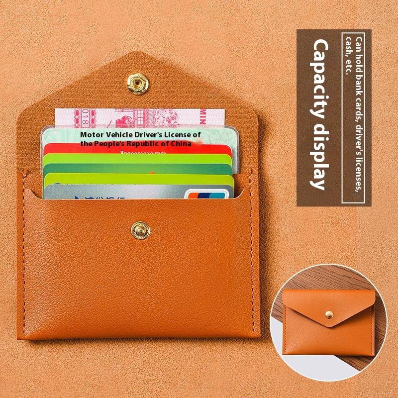 Ultracienki Portfel na Karty, Damski Mały Mini Breloczek, Zintegrowana Saszetka na Monety, Prosty Pokrowiec na Kartę ID, Wielofunkcyjny Wizytownik.