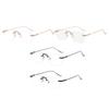 Eye Glasses Blue Light Blocking Rimless Eyewear for Screens Shopping Men