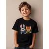 Zootopia Children's Summer T-Shirt, Judy & Nick Collaboration Short Sleeve Casual Top for Boys and Girls