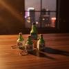 Mini Korean Soju Bottle Clicker Keychain Cute Alcohol Bottle Fidget Toy Portable Stress Anxiety Relief Funny Sensory Item