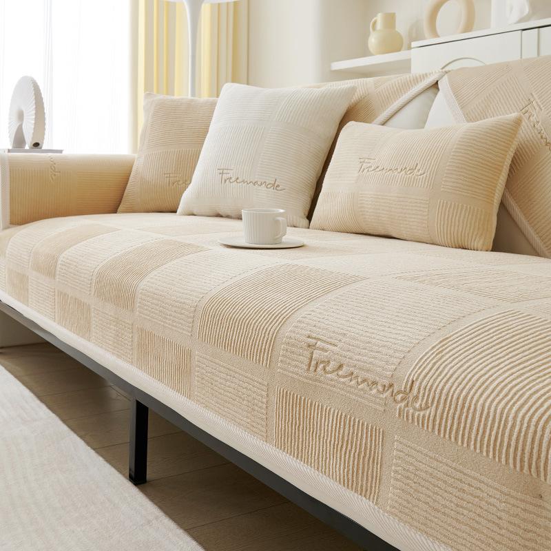 

Winter Plush Sofa Cushion Simple Modern Non-Slip Cover Cloth Nordic Ins Wind Thickened Warm Sofa Cover Backrest 70*70cm