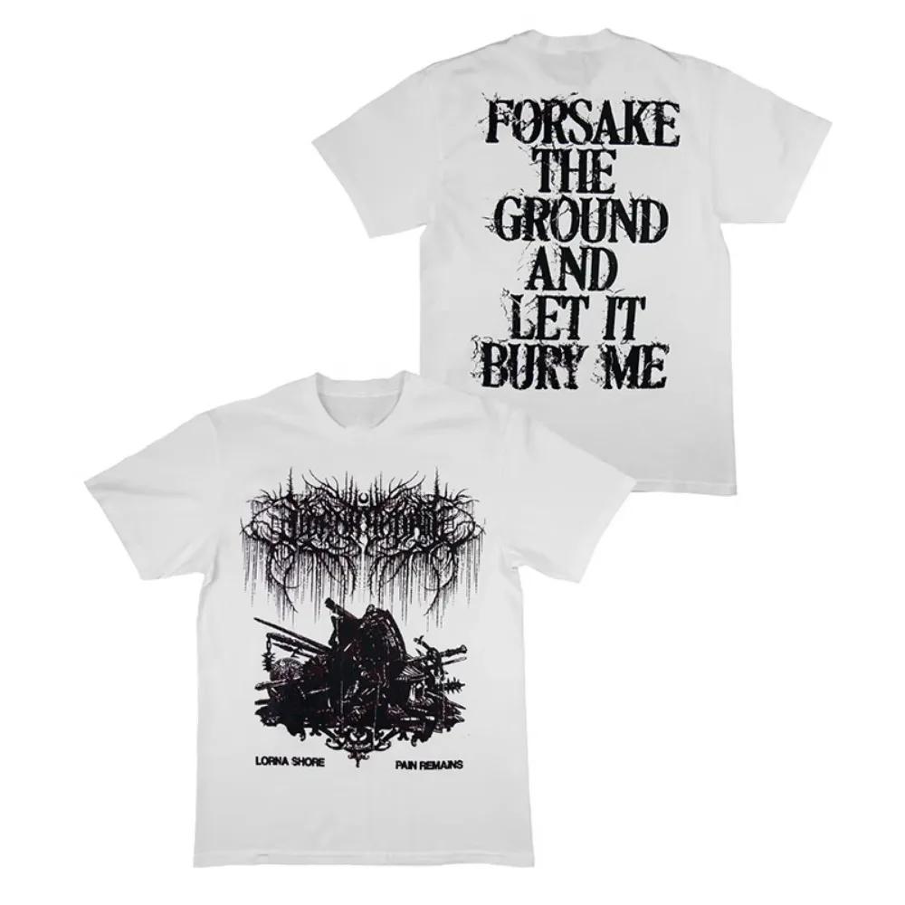 Streetwear Lorna Shore Band Dead Core Dark Metal Wind Rock American Loose Men Women T-Shirts Summer Cotton T Shirt Clothing Tops