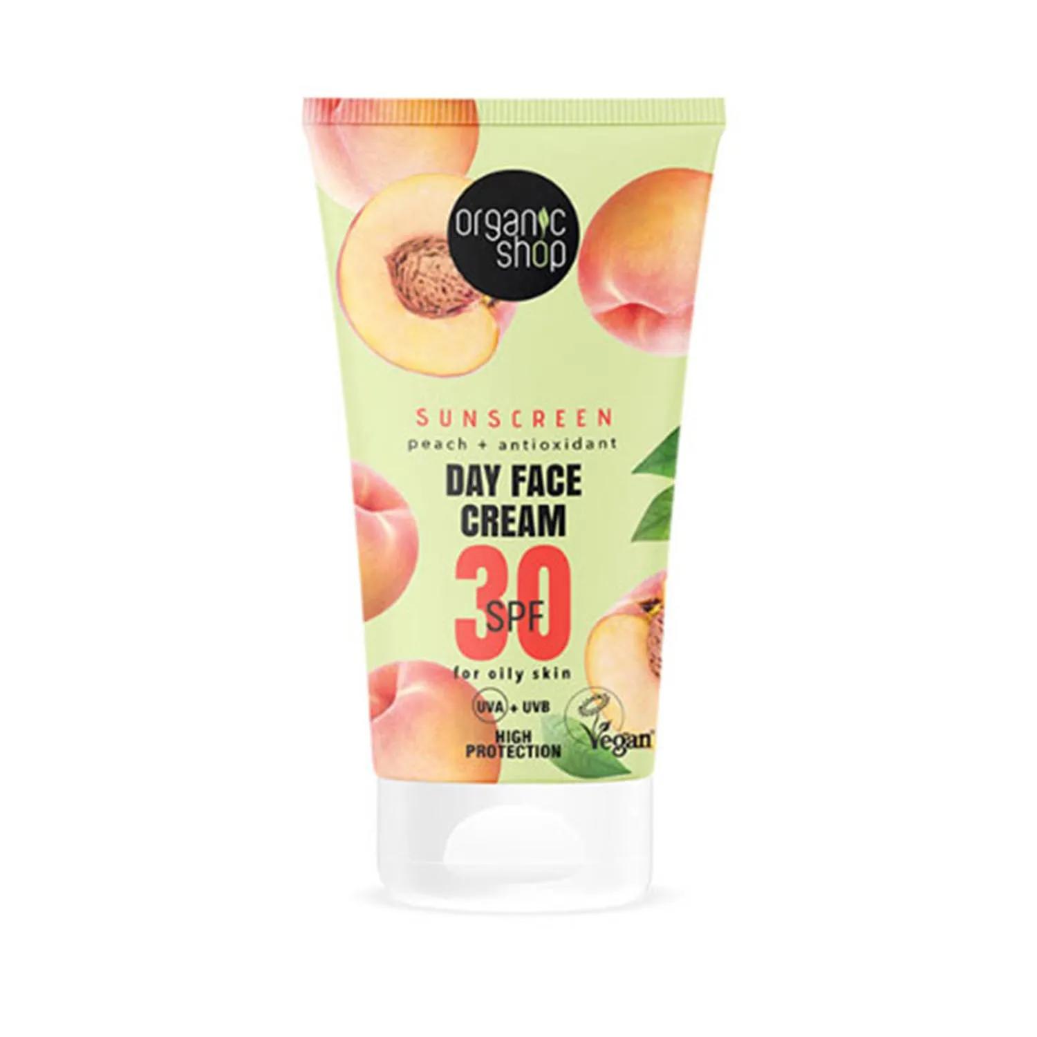 Organic Shop Персиковая Крема для Лица Дневная Spf30 50мл