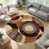Dark Fantasy Circle Rug Glowing Skeleton Emerging From Cracked Stone Round Carpet Gothic Horror Decor Bedroom Game Room Floors