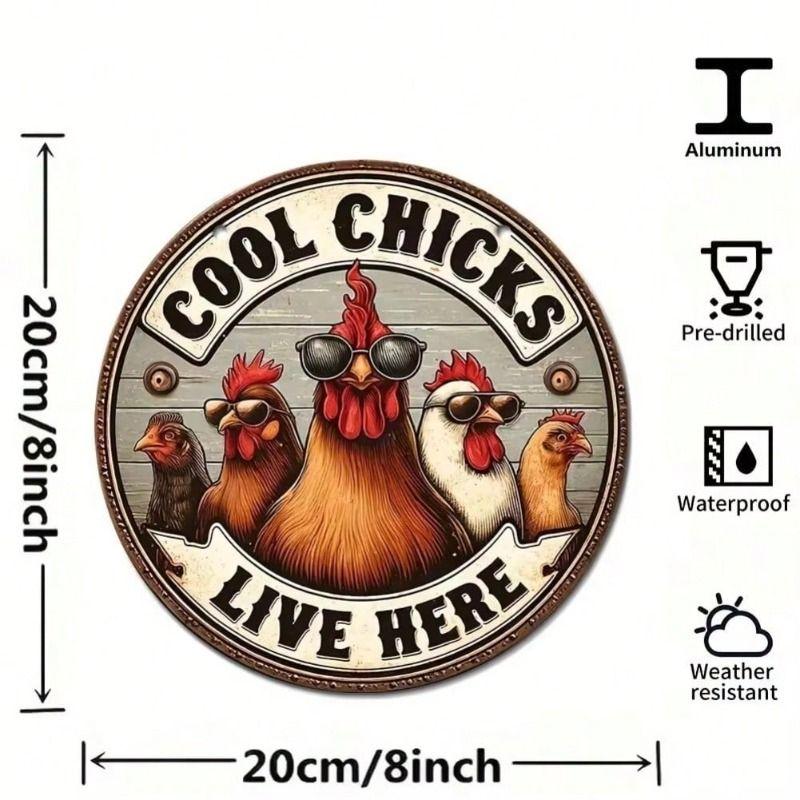 Retro Metal Wall Art Sign Home Decor 20x20cm