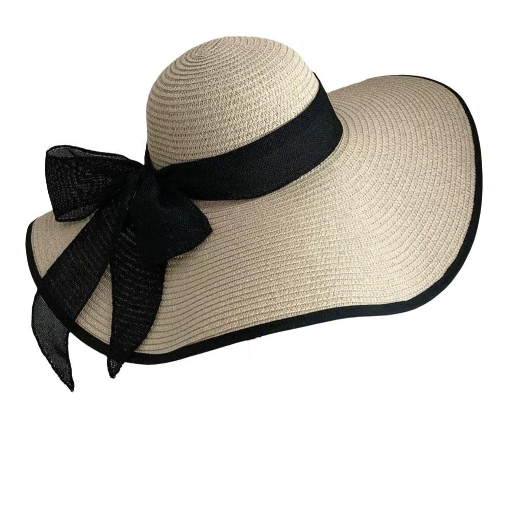Wide Brim Straw Sun Hat Oversize Sun Protection Hat Foldable Weave Sun Cap  Summer
