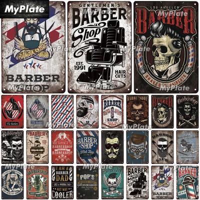 BARBER Tin Sign Metal Sign Retro Plaque Home Decor Metal Vintage Man Cave Bar Pub Club Home Wall Decoration