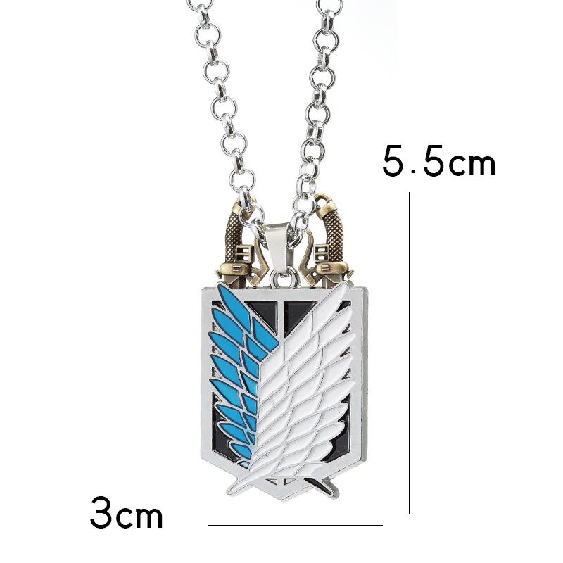 

Anime Attack on Titan Necklace Shingeki No Kyojin Wings of Freedom Survey Sword Punk Necklace for Women Men Cospaly Jewelry