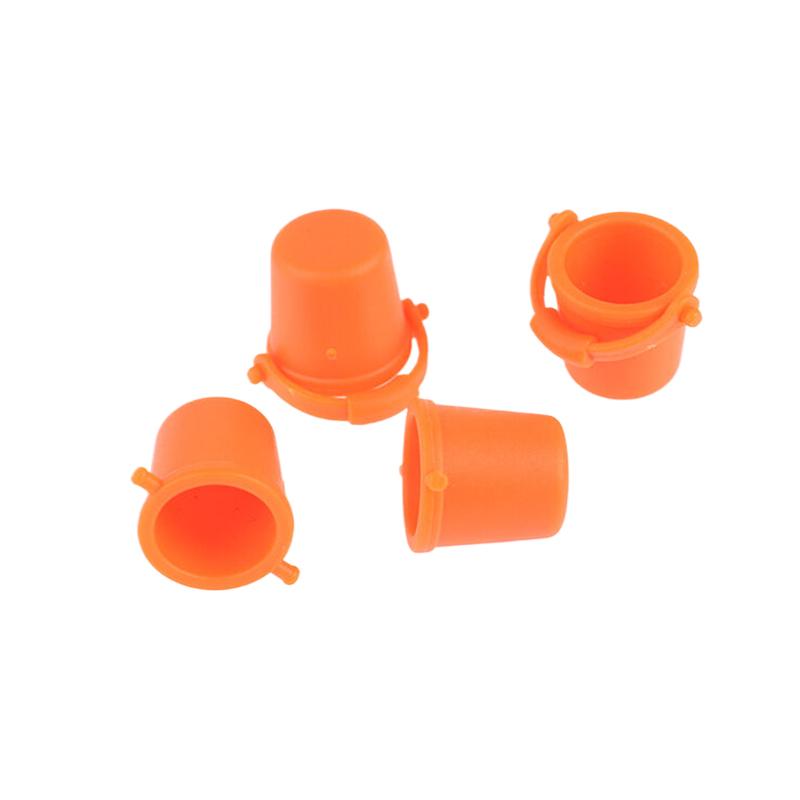2Pcs 1/12 Dollhouse Mini Simulation Water Buckets Dollhouse Garden Beach Bucket Dolls House Accessories Pretend Play Toys