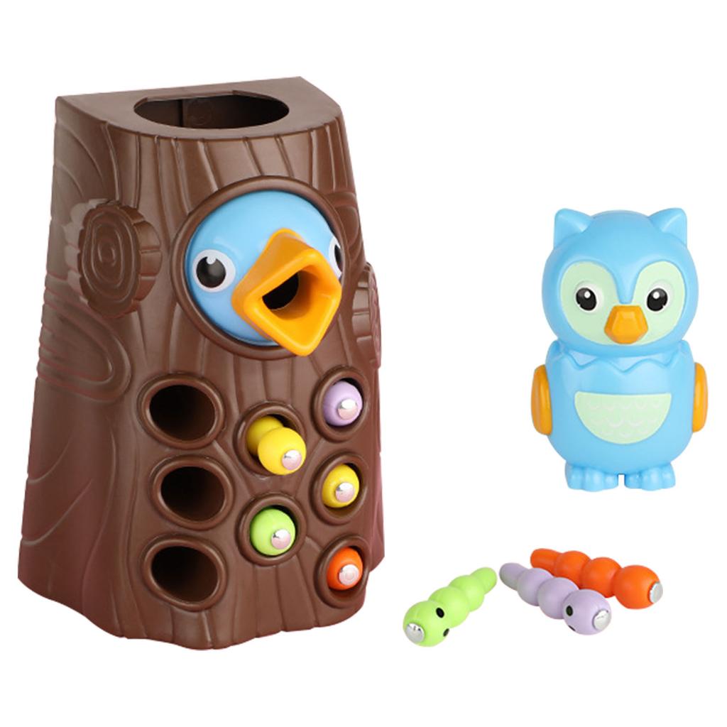 Magnetic Bird Toy Toddler Tree Stem Worm Catching Feeding Game Toy for Children Early Education