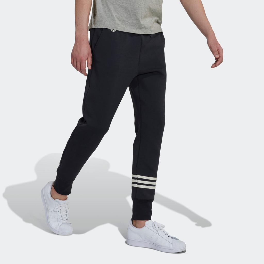 Adidas Originals Trefoil New C Sweatpants, Brand Logo, Elastic Low Rise Cuffs Men Bottoms Black HM1861